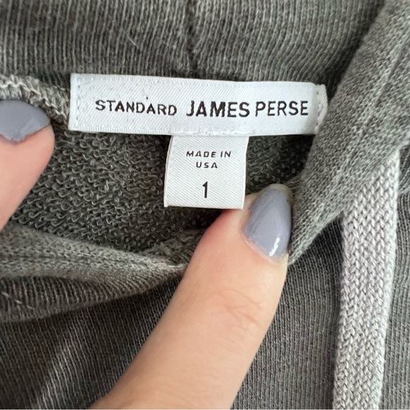 James Perse Olive Hooded Long Sleeve Sweater - Picture 7 of 7